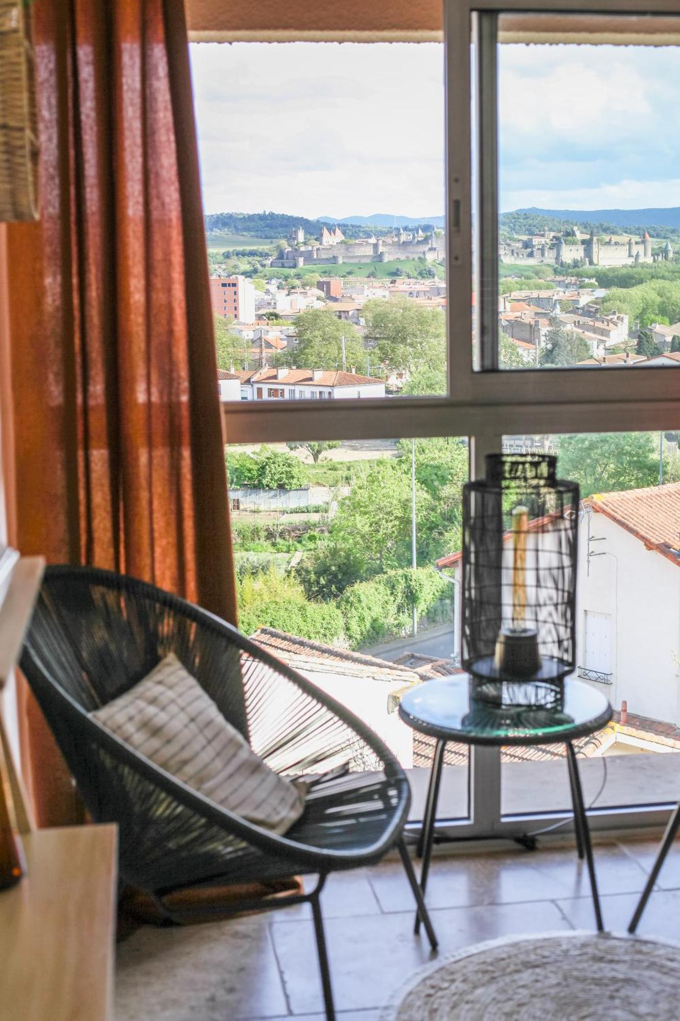 Studio Avec Parking Vue Sur La Cite De Каркасон Екстериор снимка